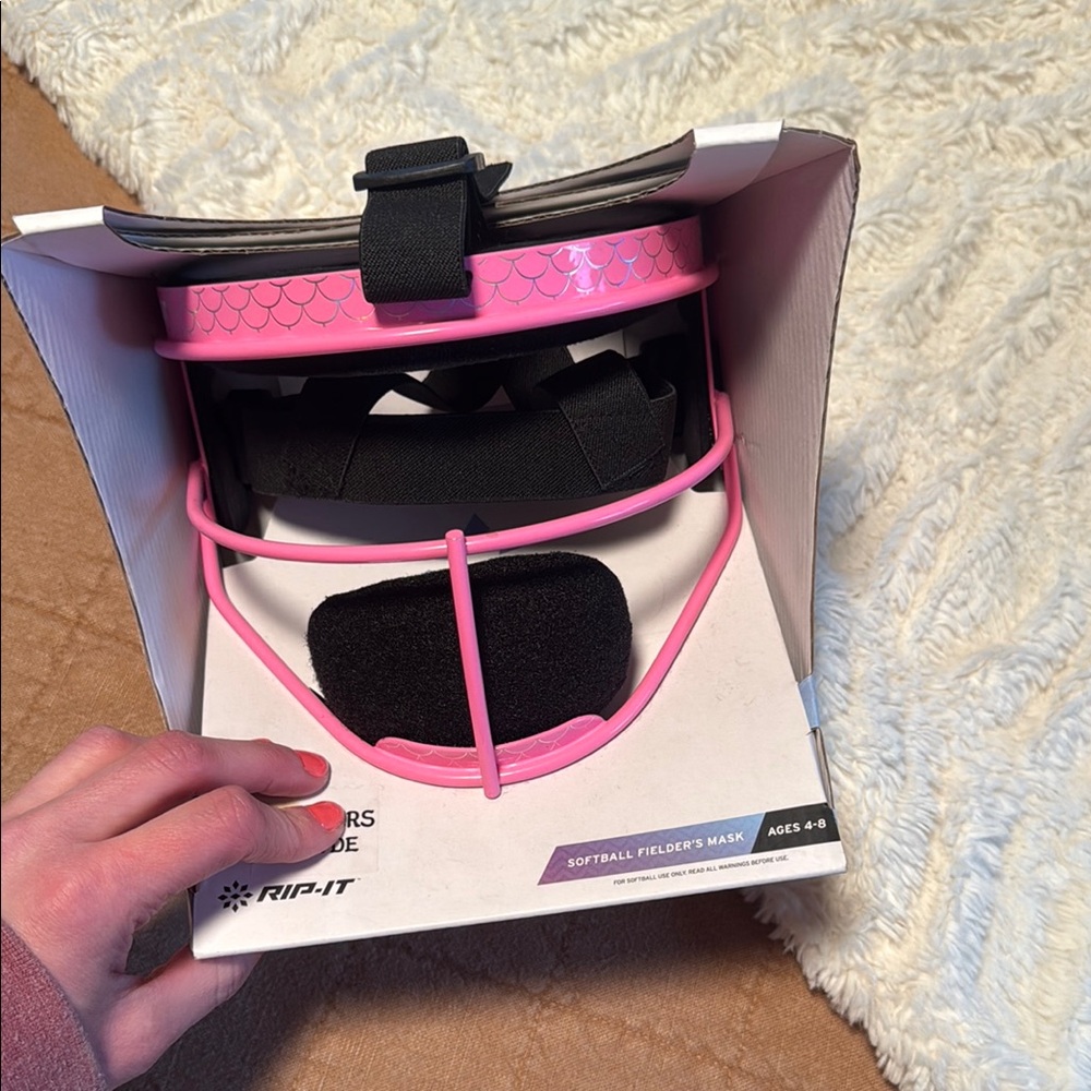 Pink Softball Fielder's Mask